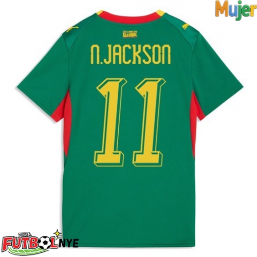 Camiseta Senegal Nicolas Jackson #11 Visitante Equipación para mujer Mundial 2026 manga corta